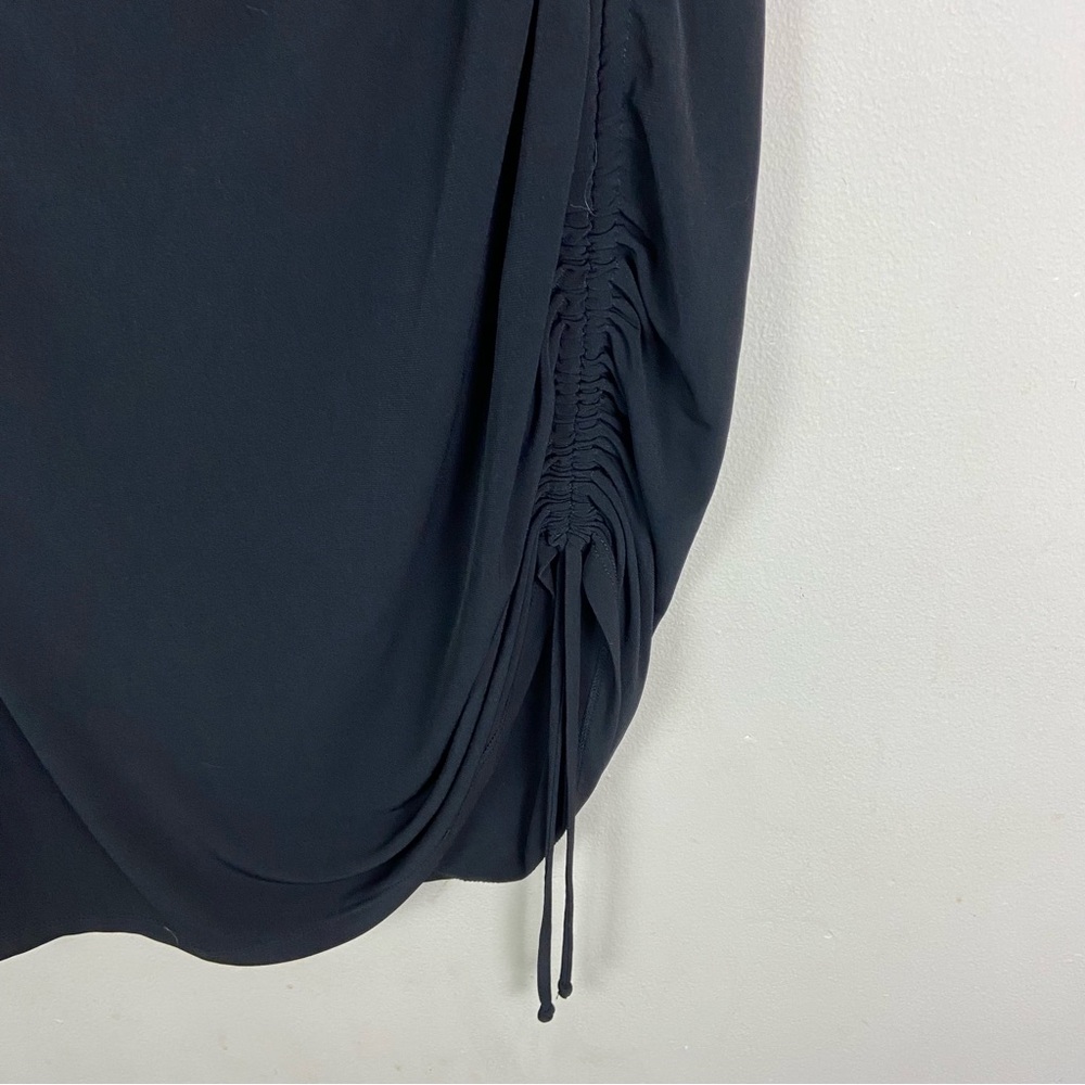 Cache Y2k Black Asymmetrical One Shoulder Mini Dr… - image 7